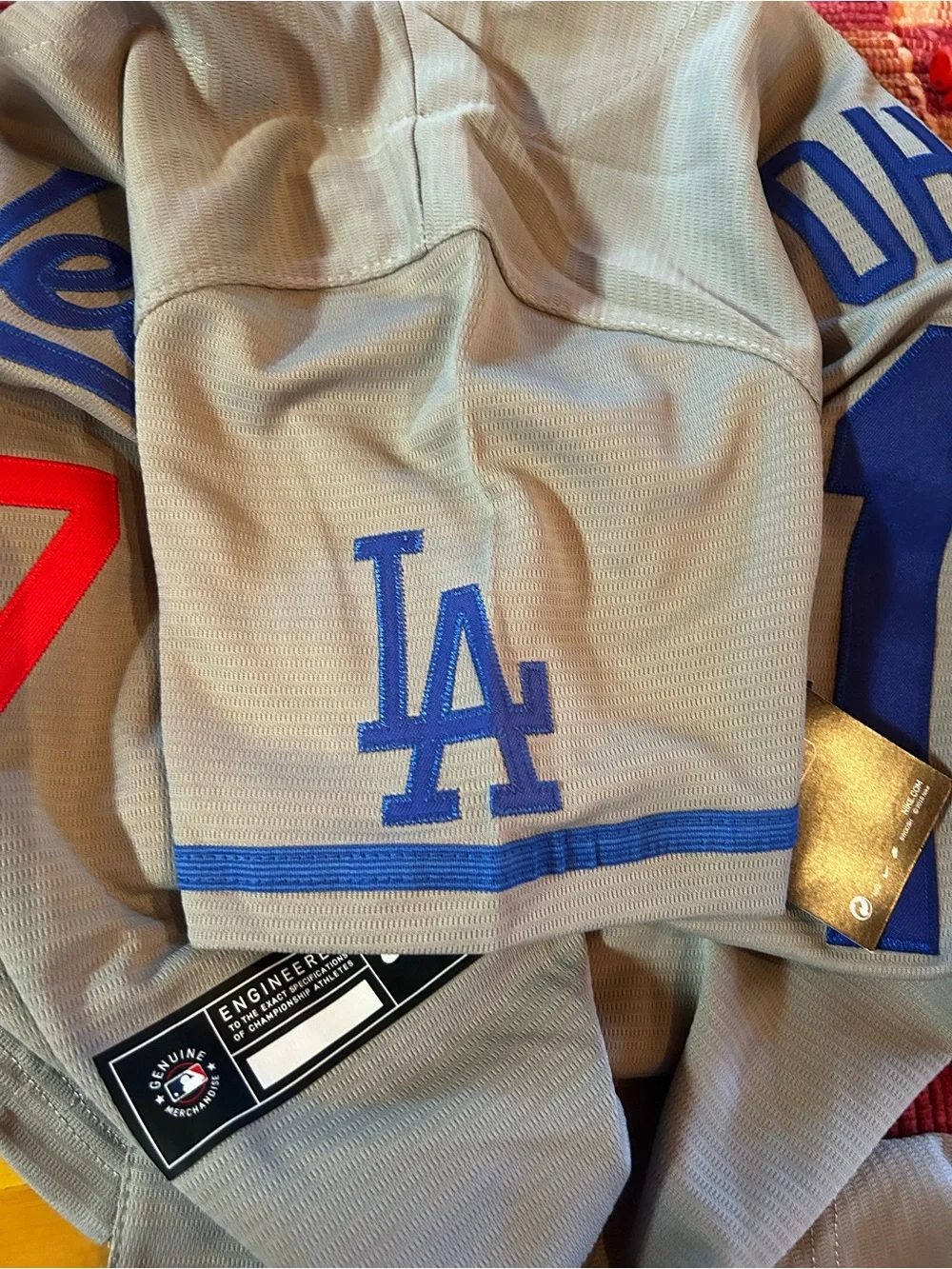 NWT Nike MLB LA Dodgers Grey w/Blue Baseball Jersey Big Kid’s Small #17 Ohtani